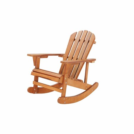 Moootto Adirondack Rocking Chair Solid Wood Outdoor Furniture for Patio, Backyard, Garden TBZOSW2008WNSW